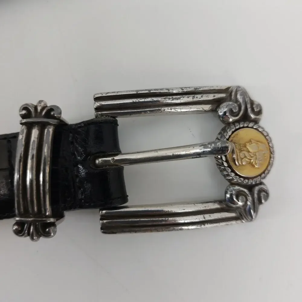 Brighton Vintage Museum Collection Black Leather Decorative Coins M